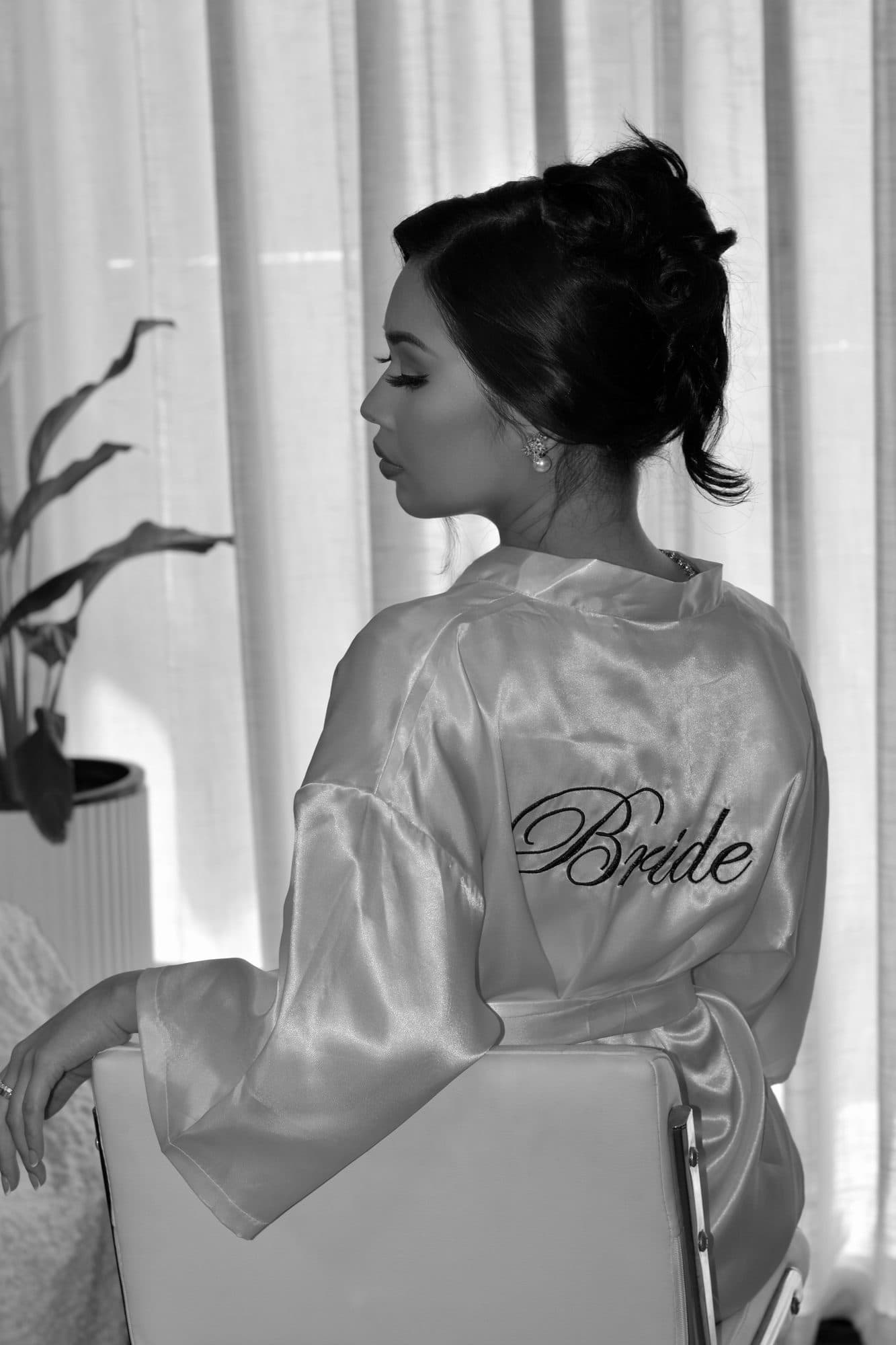 Getting ready: a soft, textured bridal updo