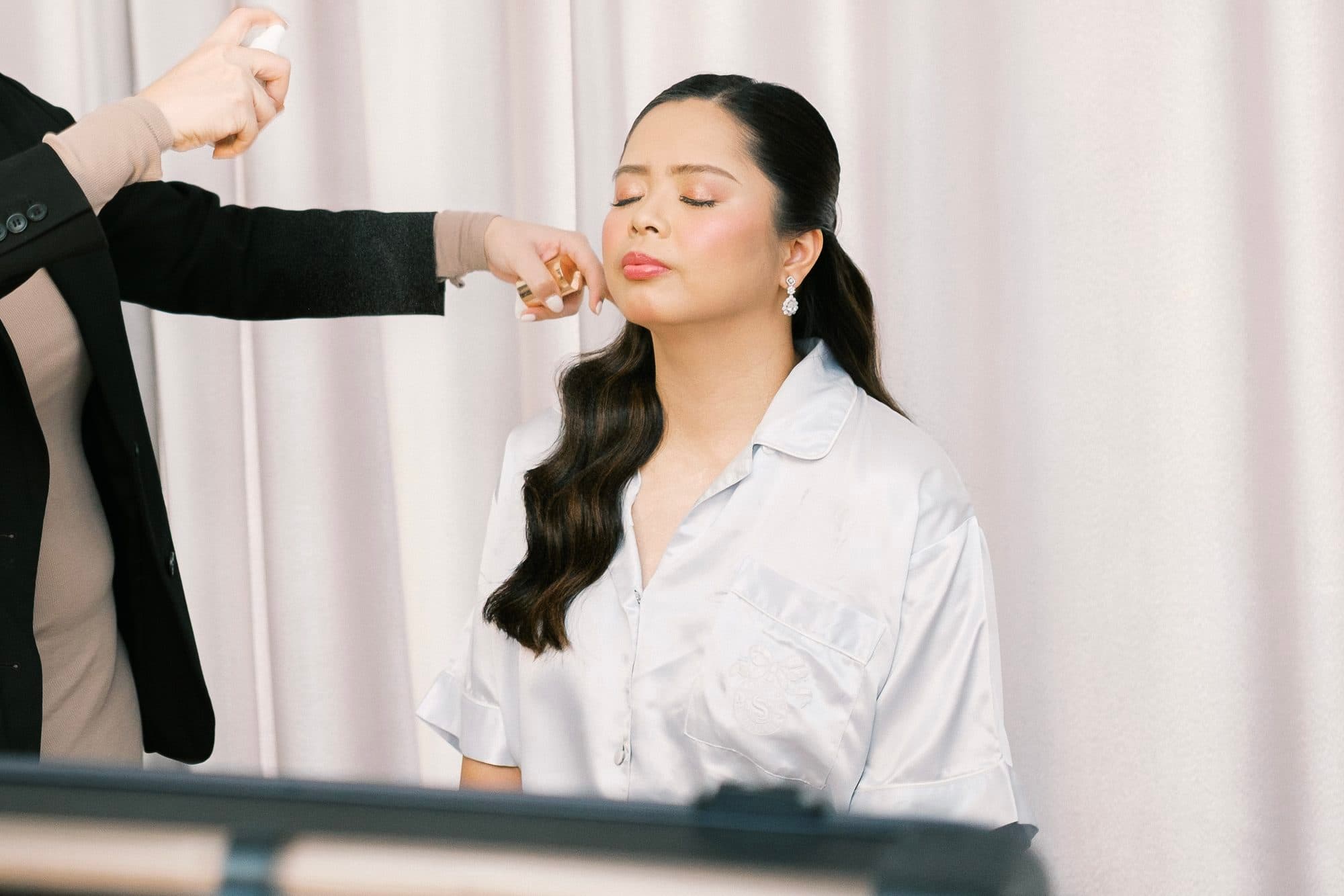 Behind the scenes: setting the look before the ceremony